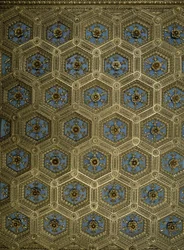 Decoración del techo de la Sala dei Gigli